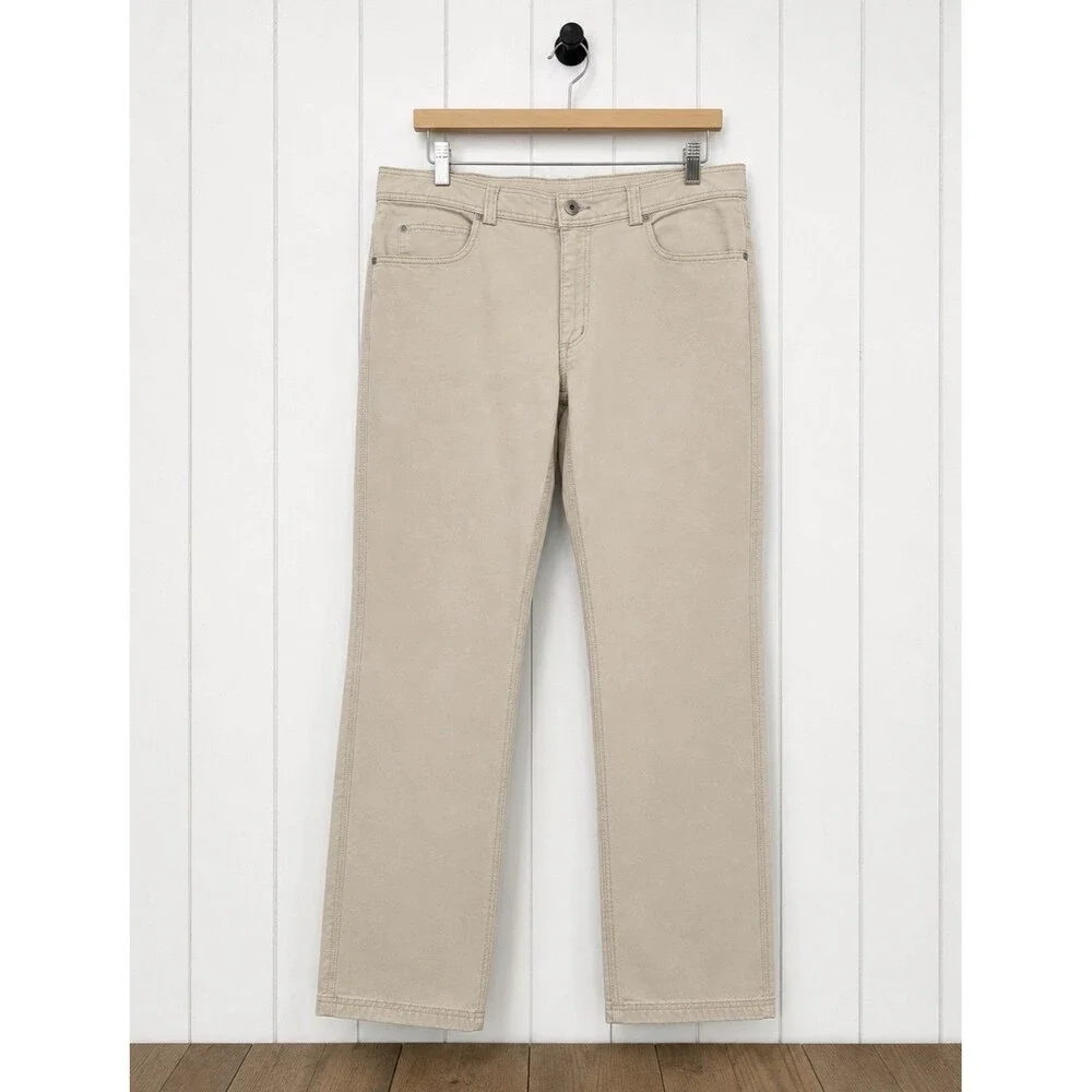 Duluth Trading Co Flex Fire Hose Pants Mens 36x30 Tan Khaki Workwear Utility